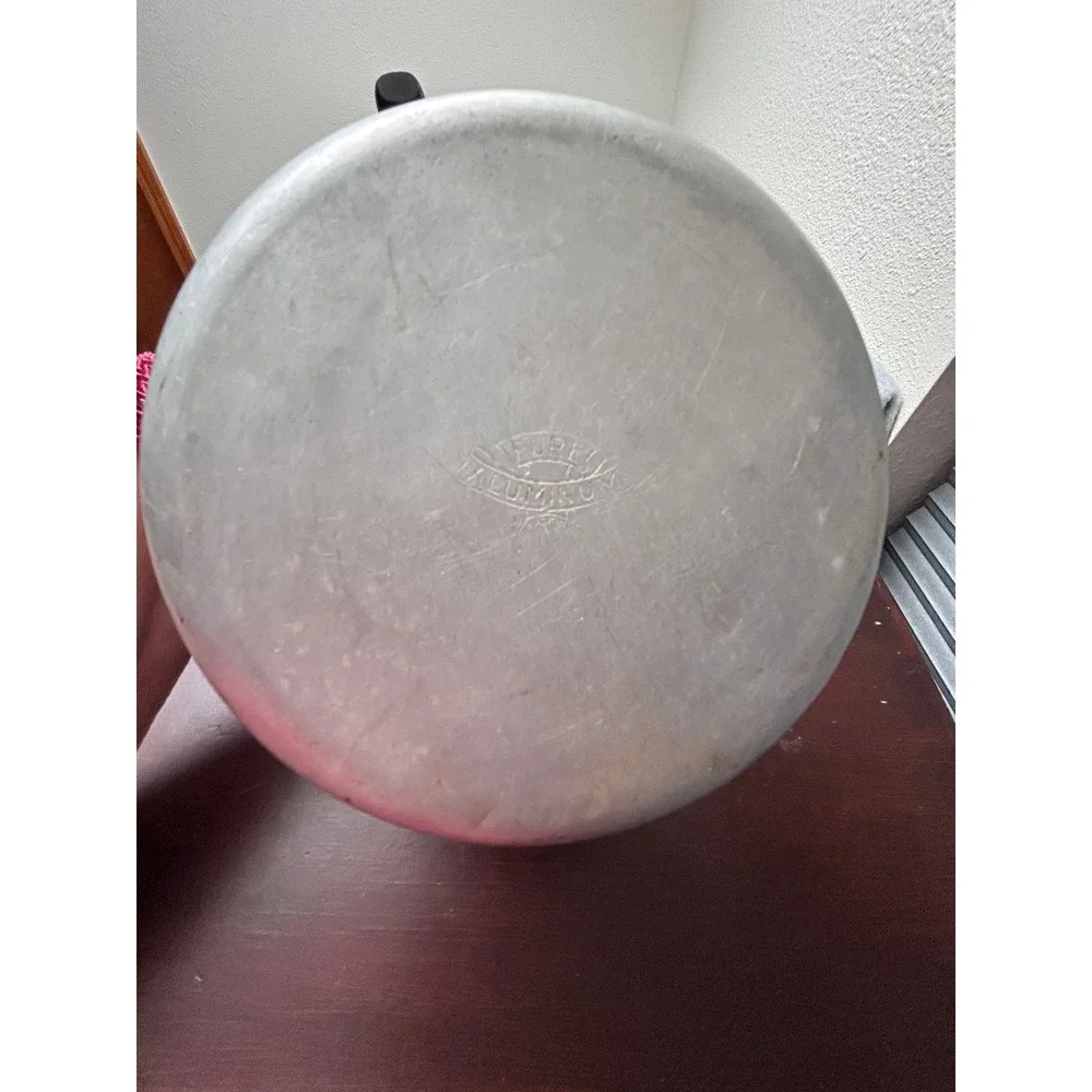 Vintage Aluminum Grease Canister with Strainer and Lid Retro Kitchen Decor